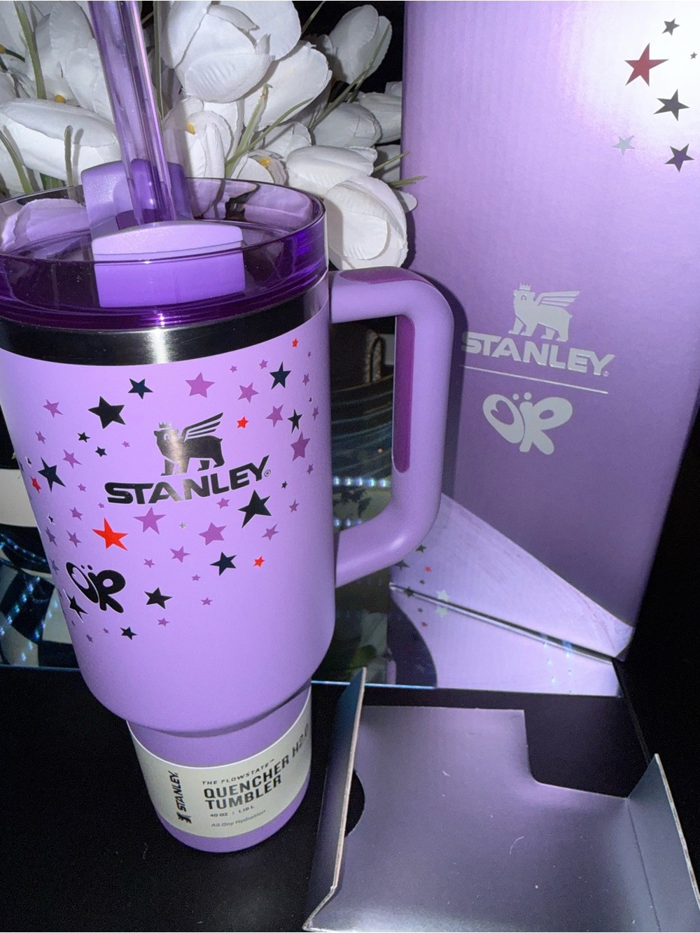 Stanley Lavender Star Quencher Tumbler with Handle Olivia Rodrigo Authentic